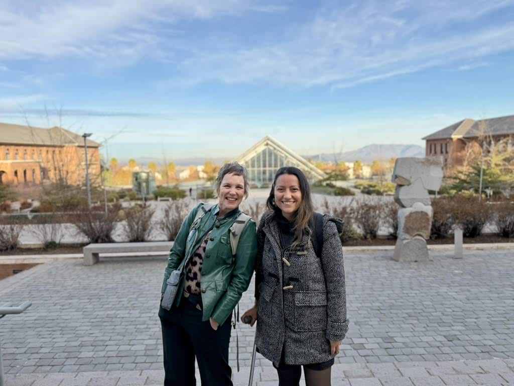Dr DeThorne and Dr Vidal at the Universidad de los Andes